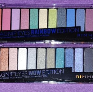 Rimmel Magnif'eyes WOW And RAINBOW Edition Eyeshawdow Palettes.  2 Palettes.